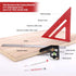 Rafter Square and 12 inch Combo Square Set, Carpentry Squares, Combination Square with Bubble Vial, Woodworking Square, Aluminum Rafter Square, Ca...