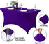 Spandex Table Cover for 4FT Table Universal Fitted Stretch Tablecloth for Party, Banquet, Wedding and Events-Purple...
