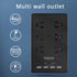 Multiple Plug Outlet Extender Nikleb, Surge Protector 12 Outlets, Plug Extender with 4 USB Ports Shared 4.8A, Wall Outlet Covers with Phone Holder...