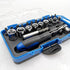Drive Socket Ratchet Wrench Set of 23 pcs, Ratchet Wrench Socket Spanner Drill Wrench DIY Household Repair Tools Sockets Auto Repair Tools Screwdr...