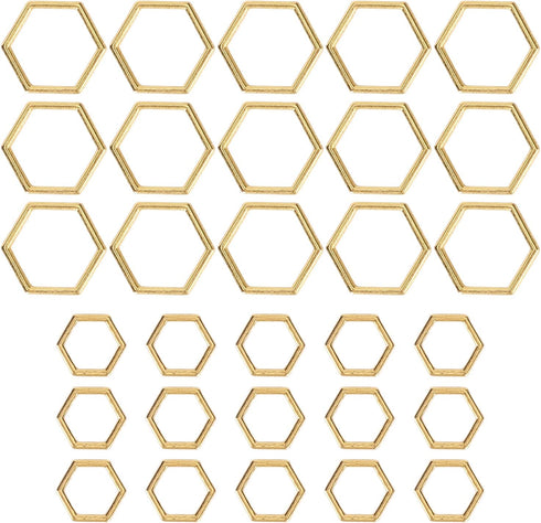 30PCS Hexagon Knitting Stitch Markers Lightweight Zinc Alloy Crochet Locking Needle Clip for DIY Sewing Weaving...