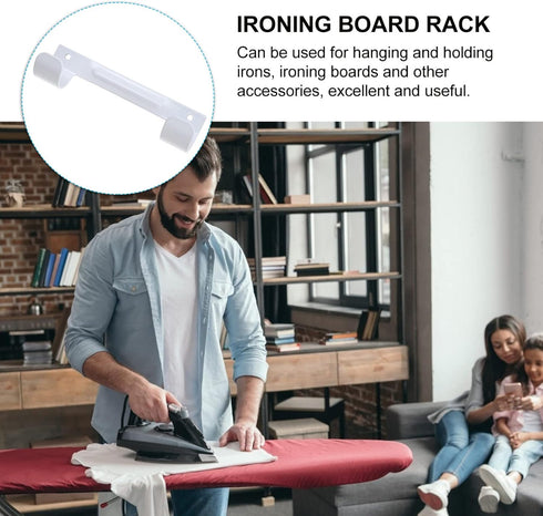 DOITOOL Ironing Board Holder Wall Mount, Ironing Board Hanger, Ironing Board Holder, Ironing Board Hanger Iron Holder Wall Mounted Hanger Organize...