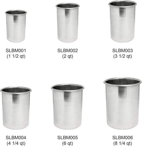 Thunder Group SLBM004 Bain Marie Pot 4-1/4 Quart Polished Exterior and Satin Interior...
