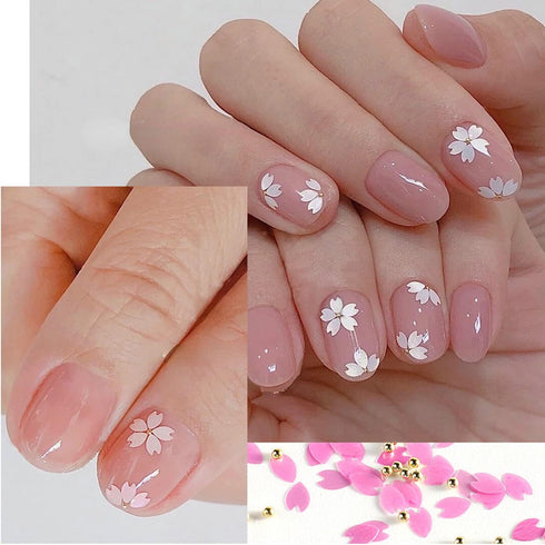Flower Petals Glitter Nail Art Sequins, Mixed Floral Nail Flakes Beads Rhinestone Nail Art Design, 3D Flowers Acrylic Nails Supplies for Women Gir...