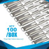 OLYMPX 100 Pcs of 1” Capacity Premium Metal Prong Paper Fastener Bases, 2.75 Inch Base for Paper File Clip Folder Accessories, Box of 100...