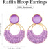 Boho Rattan Dangle Earrings for Women Trendy - Geometric Straw Raffia Earrings for Summer Beach Vacation...