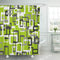 Shower Curtain Modern Lime Green Black Gray White 72"x72" Home Decor Waterproof Bath Bathroom Curtain Set with Hooks...