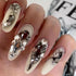 6 Strips Chain Nail Charms,Gold Nail Chains 3D Nail Art Charms Silver Chain Accessories Supplies,Metal Punk Nail Caviar Beads for Nails,DIY Women ...