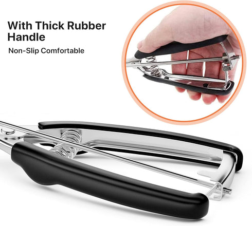 Cookie Scoop Set, Ice Cream Scooper, 18/8 Stainless Steel Cookie Dough Scoop with Trigger Release, 2 Tbsp/ 30 ml/ 1 oz Thickened Cookie Scoops for...