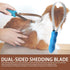 Dual-Sided Shedding Blade Shedding Blade Horse Hair Brush Horse Shedding Tool Dog Grooming Tool with Soft Touch Grip Handle for Pets Grooming Tool...