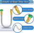 Short Water Hose 3 feet, 3/4'' GHT Female to Male Metal Water Hose, 3ft Garden Hose with Female to Female Metal Connector, Flexible & Lightweight ...