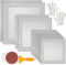 Drywall Repair Kit – 12 Pcs High Strength Aluminum Drywall Patch 3 Assorted Sizes with Scraper, Sand Paper & Gloves – Quick & Easy Solution Drywal...