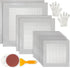 Drywall Repair Kit – 12 Pcs High Strength Aluminum Drywall Patch 3 Assorted Sizes with Scraper, Sand Paper & Gloves – Quick & Easy Solution Drywal...