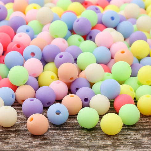 ToBeIT Color Beads Acrylic Round Beads Pastel Round Bead for DIY Necklace, Bracelet, Earring Jewelry Making (10mm-400pcs)...