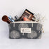 RIAH FASHION Portable Travel Clutch Cosmetic Makeup Pouch Bag - Toiletry Organizer Purse Wristlet Stripe, Floral, Plaid, Cork (Rectangle Pouch - T...