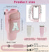 Janhavi Water Bottle Carrier Bag with Phone Pocket for Stanley 40oz Tumbler,Glitter Initial Water Bottle Holder with Adjustable Strap Sport Bottle...