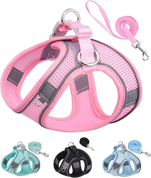 Dog Harness for Small Medium Large Dogs No Pull, Puppy Harness and Leash Set, Puppy Harness for Small Dogs, Step in Harness for Small Dogs, Small ...