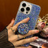 Case for iPhone 15 Pro Max Case Glitter Bling for Women Girls Sparkle Cover, with Ring Stand Holder Protective Case 6.7 inch (Pink)...