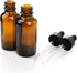 Yesker Amber Glass Bottles for Essential Oils with Glass Eye Dropper 30 ml (1oz) for Essential Oils, Chemistry Lab Chemicals, Colognes & Perfumes-...