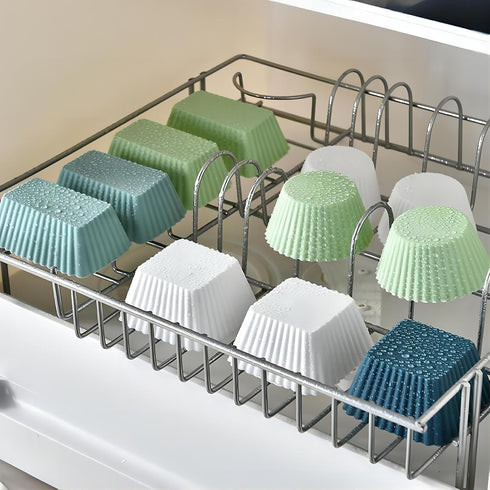 12 Pack Reusable Silicone Cupcake Baking Cups, 3 Shapes of Standard Round & Square & Rectangle,Muffin Liners,Non-Toxic, BPA Free, Dishwasher Safe...