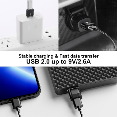 USB to USBC-C Adapter(6 Pack),USB to USB C Adapter,USB A to USB C Adapter,USB C Female to USB Male Adapter,USB Charger USB C Cable Connector for i...