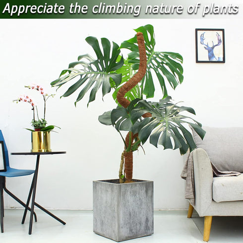 Bendable Moss Pole, 48 Inch Moss Pole for Plants Monstera, Tall Moss Poles for Climbing Plants Indoor, Large Moss Pole Support, Garden Trellis Pla...