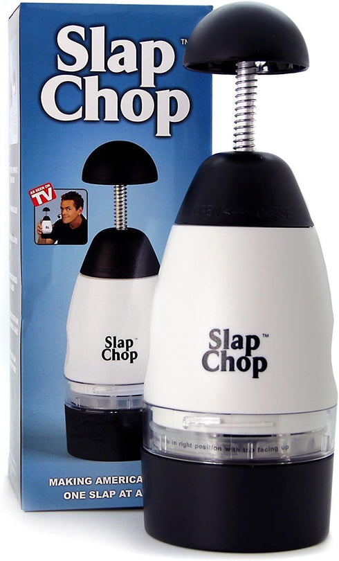 Original Slap Chop Slicer Chopper with Stainless Steel Blades & Butterfly Opening for Easy Cleaning - Vegetable Chopper Gadget - Mini Chopper for ...