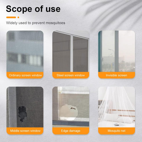 32PCS Window Screen Repair Kit, Adhesive Screen Door Mesh Repair Tape in 3 Size, Fiberglass Easy Screen Patch Repair, Screen Replacement Repair Ki...