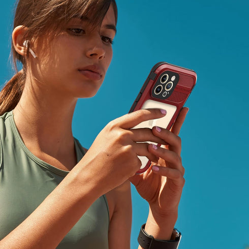 Metal Case for iPhone 13 Pro, Waterproof Shockproof Rugged Cases Heavy Duty Cover with Built-in Screen Protector, Durable Aluminum Frame...