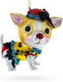 Chic Chihuahua Blown Glass Christmas Ornament...