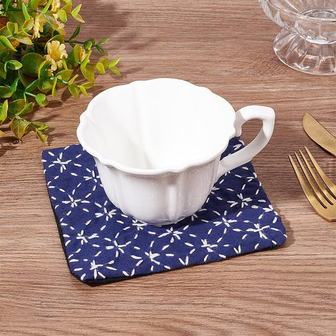 WEBEEDY Sashiko Kit DIY Sashiko Placemat with Traditional Japanese Sashiko Quilting Pattern Craft Kit for Adults Embroidery Sewing Place Mats Set ...