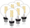 G25(G80) LED Globe Vintage Edison Bulbs, Antique Flexible Spiral LED Filament Light Bulb, 6W Equivalent to 60W, 600LM, Natural White 4000K, E26 Ba...