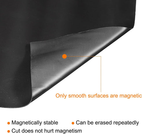 PATIKIL 10x10" Dry Erase Board Magnetic Sheet, 1 Sheet Magnetic Dry Erase Blackboard, Refrigerator Black Board for Manage Your Plan Schedule Calen...