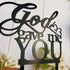 God Gave Me You Wedding Cake Topper party decoration (Black)...