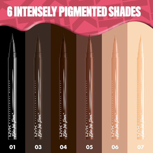NYX PROFESSIONAL MAKEUP Epic Ink Liner, Waterproof Liquid Eyeliner - Black (Pack Of 2), Vegan Formula...