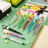 12Pcs Plastic Beadable Pens, Bead Pens with Animals Silicone Beads, Crystal Spacer Beads, Black Ink Ballpoin for DIY Gifts School Office Supplies...