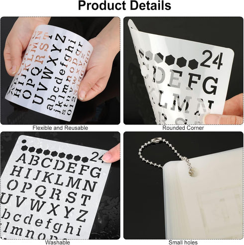 24 Pcs Assorted Drawing Journaling Stencils Set,Mixed Shapes Scale Painting Templates for DIY Albums Schedule Wall Art Decor,Reusable Plastic Pain...