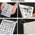 24 Pcs Assorted Drawing Journaling Stencils Set,Mixed Shapes Scale Painting Templates for DIY Albums Schedule Wall Art Decor,Reusable Plastic Pain...