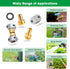 Garden Hose Repair Connector Fitting 4 Sets, Aluminum Alloy Male&Female Connectors Carrying Zinc Clamps Fit for 3/4" or 5/8" Garden Hose Fitting...
