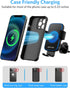 Wireless Car Charger, BESTEK 15W Fast Charging Auto Clamping Car Phone Holder with QC3.0 Car Charger, Air Vent Car Phone Mount Compatible with iPh...
