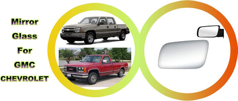 Mirror Glass Replacement for CHEVY GMC 1992's - 2000's Truck Left LH Driver Side...