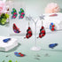 Beadthoven DIY 5 Pairs Rose Butterfly Dangle Earrings Making Kit Retro Flower Printed Acrylic Charms Pendants with Earring Hooks Jump Rings Women ...