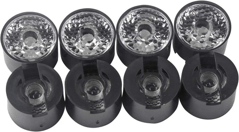 (Pack of 20) Acrylic Lens with Black Holder Bracket, Focusing Led Lens Use for Led Beads, Led Chip, Led Lamp Bulb Focus, 25 Degree ?20mm...