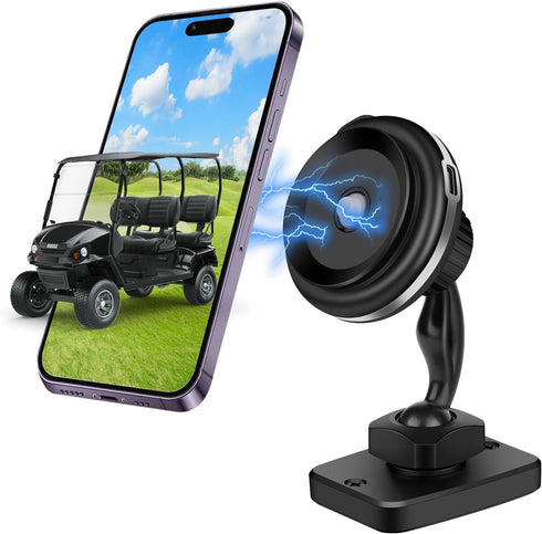 Gym Phone Holder Mount, Gym Buddy Magnetic Phone Holder, Magntic Phone Mount for EZGO/Club Car/Yamaha, Strong Vacuum Cell Phone Holder for iPhone/...