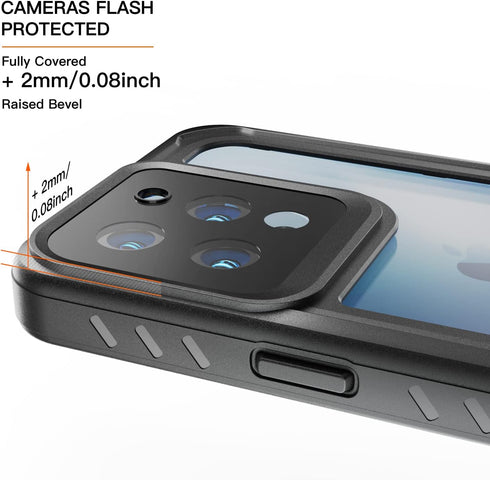 inkolelo Aqua Shield Series Designed for iPhone 13 Pro Waterproof Case Built-in Screen Full-Body Protector for iPhone 13 Pro 6.1 inch Case (2021)-...