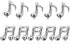 10 PCS Musical Note Aluminum Foil Balloons Guitar Silver Happy Birthday Music Balloons Banner Music Party Decorations for Music Themed Party, Birt...