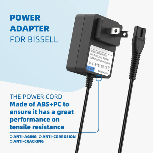 Pet Hair Charger for Bissell Pet Hair Lithium Ion Vacuum 2389 2286A 2286 22862 2482 2389C for Powerlifter Ion Pet 2-in-1 Vacuum 2482, 1616326 161-...