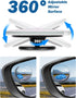 Car Blind Spot Mirror, 2" Round HD Glass Frameless Convex Rear View Mirrors Exterior Accessories with Wide Angle Adjustable Stick for Car SUV and ...