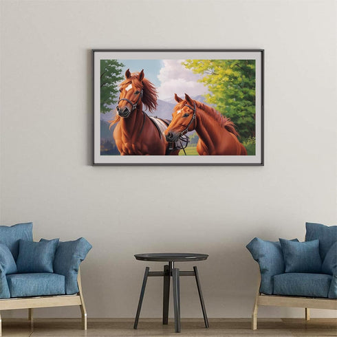 YIYUE Paint by Number for Adults Beginner, DIY Gift Canvas Painting Kits for Boys Girls, Horse Oil Painting Kit, DIY Acrylic Paint Adult Crafts fo...
