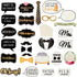 72 Pieces Wedding Photo Booth Props for Bridal Shower, Bachelorette Party, Photobooth Selfies, with Sticks and Stickers...